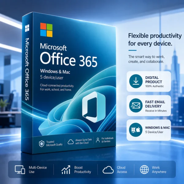 Microsoft Office 365 - Windows & Mac, 5 device/user