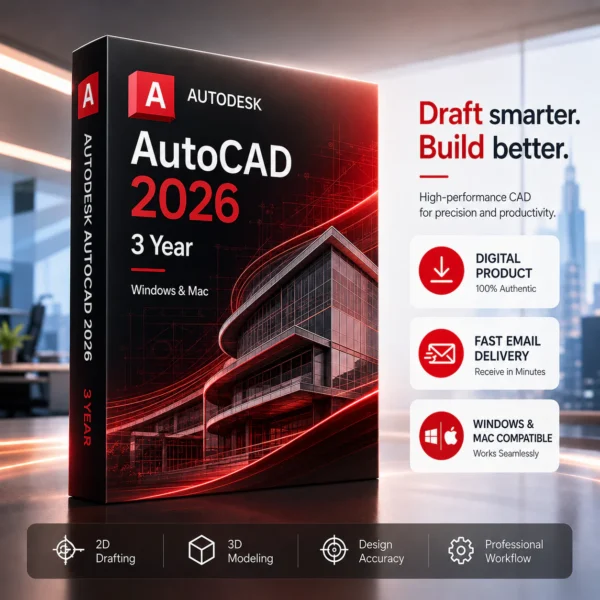 Autodesk AutoCAD 2026 - 3 year, Windows & MAC